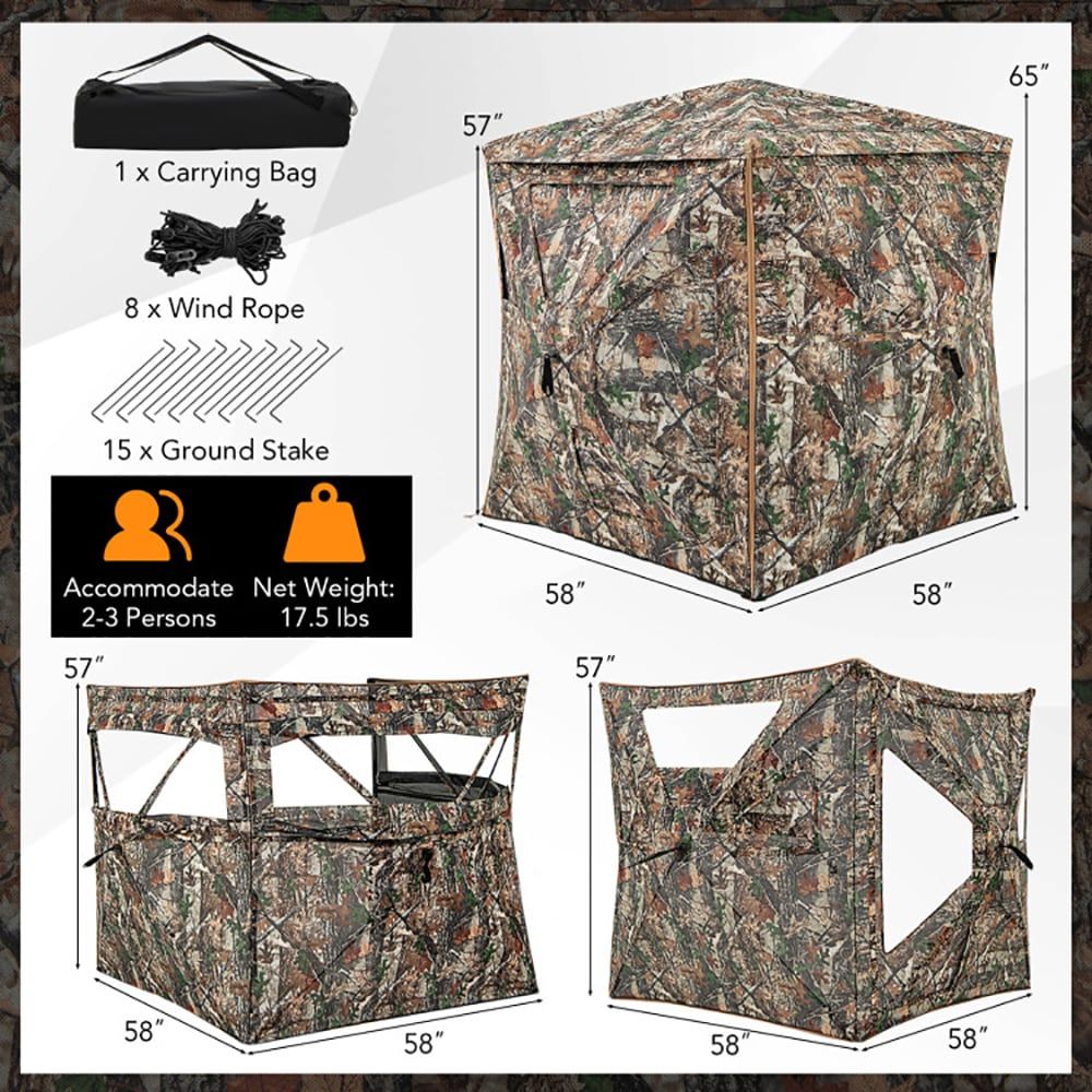 Hunting & Outdoor Supplies - 5-in-1 Detachable Hunting Blind, for 2-3