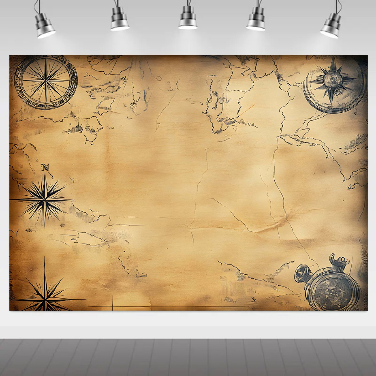 Pirate map banner, pirate prop - Outdoor Hunting Events 评论和价格