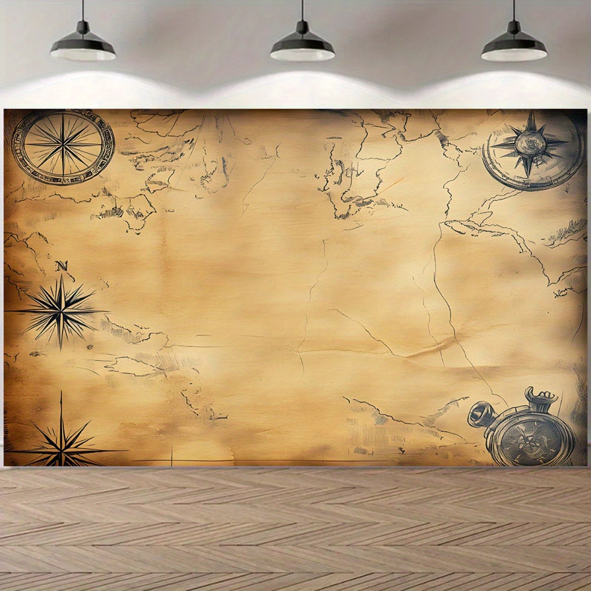 Pirate map banner, pirate prop - Outdoor Hunting Events 评论和价格