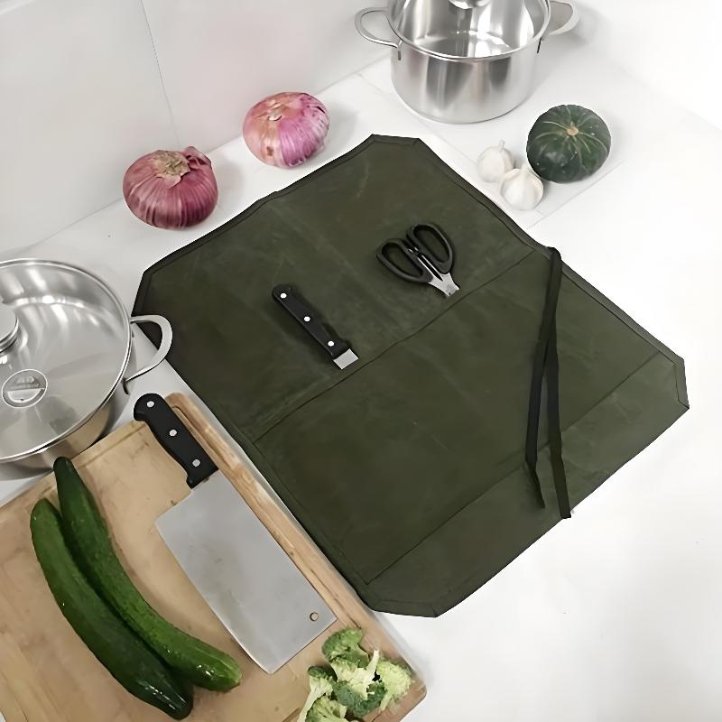 Waxed Canvas Chef Knife Roll M - Outdoor Hunting Kitchen 评论和价格