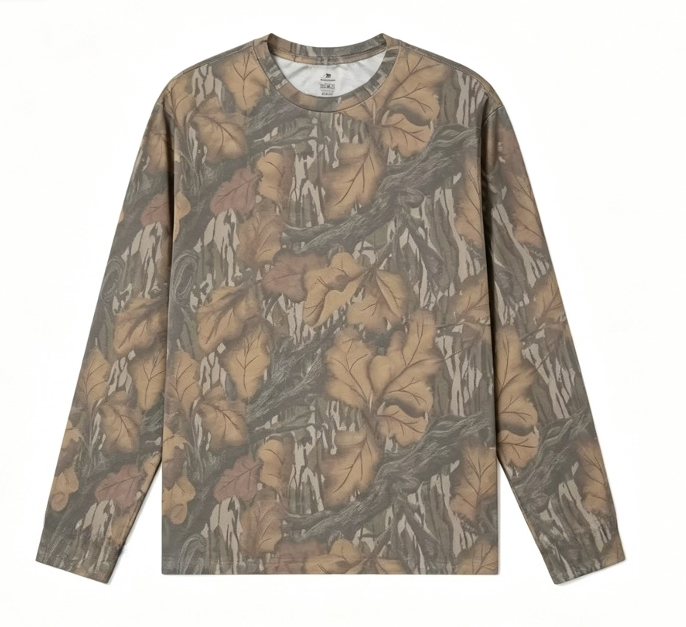 Camo Long Sleeve T‑Shirt Tree  - Hunting Outdoor Shirts 评论和价格